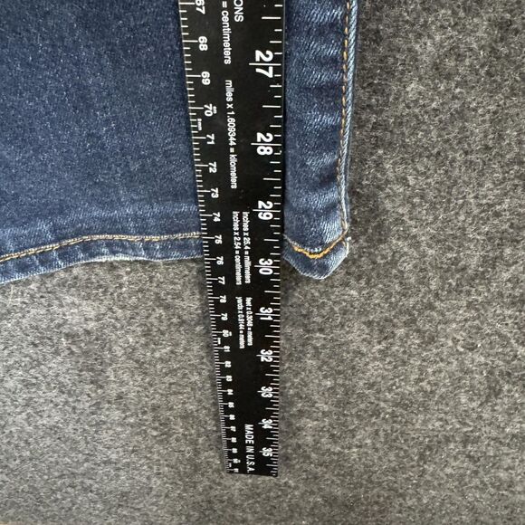 Tory Burch Jeans Womens 29 Blue Straight Leg Stretch Denim Logo Mid Rise - Picture 6 of 13